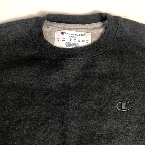 Vintage Champion Men's Classic‎ Solid Gray Pullover Sweater Size Medium C52 - Picture 3 of 4